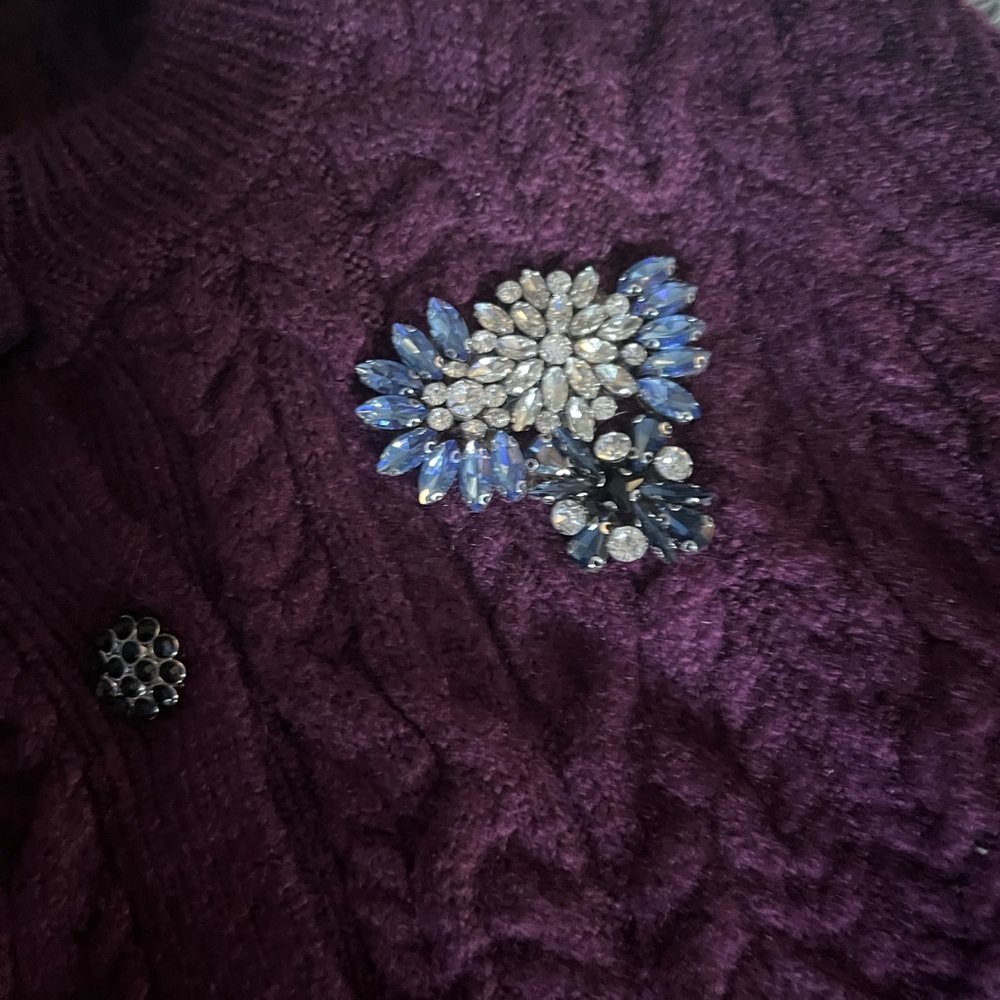 Zara Purple Cable Knit Sweater - Picture 8 of 8